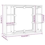 vidaXL Armoire à miroir avec LED Sonoma gris 76x15x55 cm