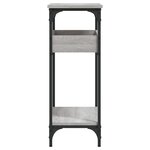 vidaXL Table console avec étagère sonoma gris 75x29x75 cm