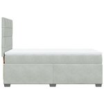 vidaXL Sommier à lattes de lit et matelas Gris clair 100x200cm Velours