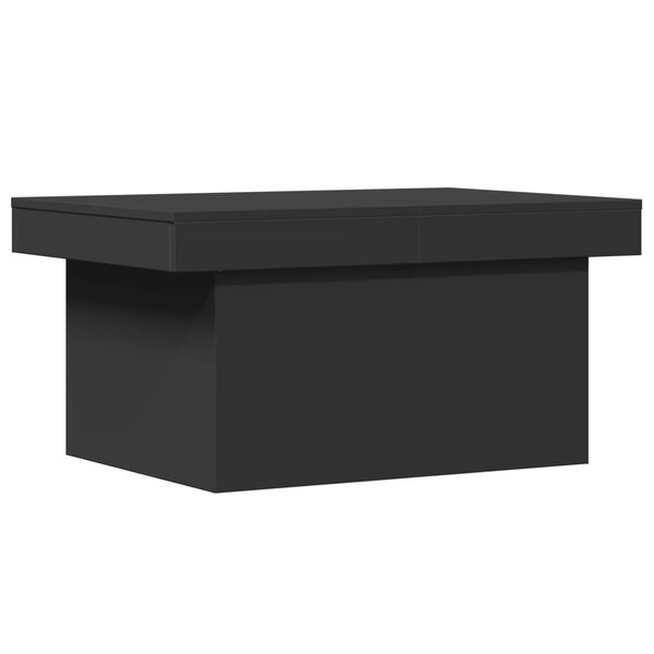 vidaXL Table basse noir 80x55x40 cm bois d'ingénierie