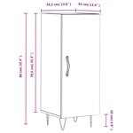 vidaXL Buffet blanc 34 5x34x90 cm bois d'ingénierie