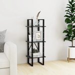 vidaXL Bibliothèque à 3 niveaux Gris 40x30x105 cm Bois de pin massif