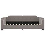 vidaXL Lit de jour avec gigogne et tiroirs taupe 100x200 cm tissu