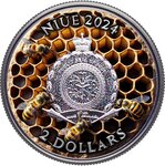 Pièce de monnaie en Argent 2 Dollars g 31.1 (1 oz) Millésime 2024 BEE