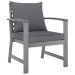 Salon de jardin meuble d'extérieur ensemble de mobilier 5 pièces avec coussin bois d'acacia solide gris 02_0016292