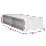 vidaXL Cadre de lit Gris clair 80x200 cm Tissu