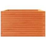 vidaXL Jardinière cire marron 80x80x46 cm bois de pin massif