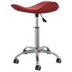 Chaise fauteuil siège de bureau informatique étude similicuir rouge 02_0024060
