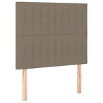 vidaXL Tête de lit à LED Taupe 90x5x118/128 cm Tissu