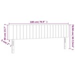vidaXL Tête de lit à LED Marron Foncé 180x5x78/88 cm Tissu