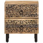 vidaXL Table de chevet 40x33x46 cm Bois de manguier solide