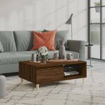 vidaXL Table basse chêne marron 90x60x35 cm bois d'ingénierie