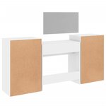 vidaXL Ensemble de coiffeuse 4 Pièces blanc bois d'ingénierie