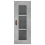 vidaXL Buffet haut Gris béton 34 5x34x180 cm Bois d'ingénierie