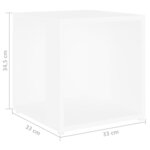 vidaXL Table d'appoint Blanc 33x33x34 5 cm Aggloméré