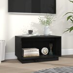 vidaXL Meuble TV Noir 60x35x35 cm Bois de pin massif