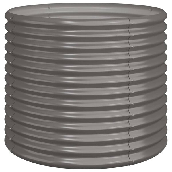 vidaXL Jardinière de jardin Acier enduit de poudre 80x80x68 cm Gris