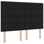 vidaXL Lit à Sommier avec Matelas & Banc Noir 140x200 cm Tissu