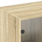 vidaXL Bibliothèque avec portes chêne sonoma 204x37x75 cm