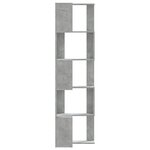 vidaXL Bibliothèque d'angle à 5 niveaux gris béton bois d'ingénierie