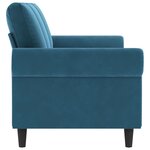 vidaXL Canapé à 3 places Bleu 180 cm Velours