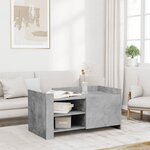 vidaXL Table basse gris béton 100x50x50 cm bois d'ingénierie