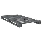 vidaXL Cadre de lit sans matelas gris 100x200 cm bois massif de pin