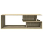vidaXL Table basse chêne sonoma 102x55x35 cm bois d'ingénierie
