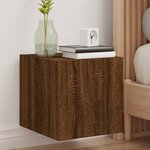 vidaXL Meubles TV muraux lumières LED 2 Pièces chêne marron 30 5x35x30 cm