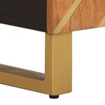 vidaXL Ensemble d'armoires de bain 3 Pièces marron noir bois de manguier