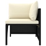 Salon de jardin meuble d'extérieur ensemble de mobilier 8 pièces avec coussins résine tressée noir 02_0017736