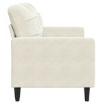 vidaXL Canapé à 2 places Crème 140 cm Velours