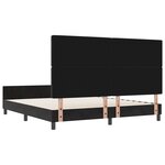 Lit vidaXL Noir 180x200 cm Velours