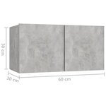 vidaXL Ensemble de meubles TV 8 Pièces Gris béton Bois d'ingénierie