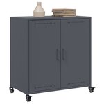 vidaXL Buffet anthracite 68 5x39x72 cm acier laminé à froid