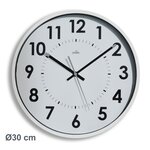Horloge murale silencieuse à quartz, diamètre 30cm - Blanc