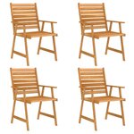 vidaXL Mobilier de salle à manger de jardin 5 Pièces Bois d'acacia solide