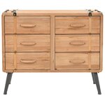 vidaXL Armoire à tiroirs bois de sapin massif 91x35x73 cm