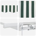 vidaXL Auvent Rétractable Manuel Vert et Blanc 500x300 cm