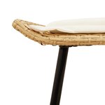 Ensemble de canapé de jardin de 4 pièces avec coussins en poly rattan naturel