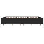 vidaXL Cadre de lit sans matelas noir 120x190 cm