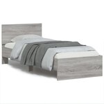 vidaXL Cadre de lit sans matelas avec tête de lit 90x200 cm