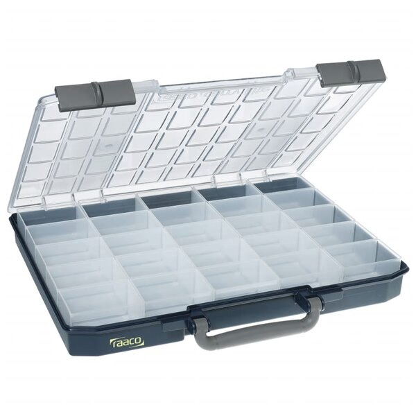 Mallette de rangement avec 25 inserts carrylite 55 5x10 raaco 136297