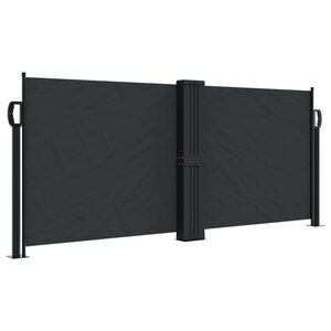 vidaXL Auvent latéral rétractable noir 100x600 cm