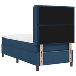 Lit Box Spring vidaXL avec Matelas et LED Bleue 100x200 cm en Tissu
