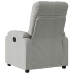 vidaXL Fauteuil inclinable électrique gris clair tissu microfibre