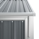 vidaXL Abri à outils de jardin gris 88x89x161 cm acier galvanisé