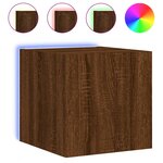 vidaXL Meubles TV muraux lumières LED 2 Pièces chêne marron 30 5x35x30 cm