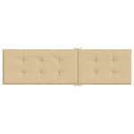 vidaXL Coussin de chaise longue beige mélangé (75+105)x50x3 cm tissu