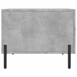 vidaXL Table basse gris béton 50x50x40 cm bois d'ingénierie